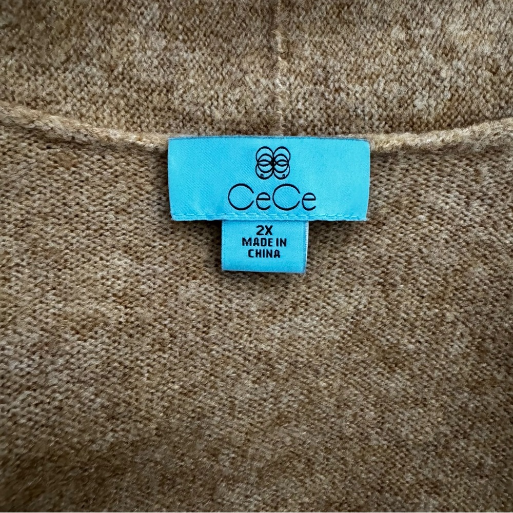 CeCe Camel Open-Front Cardigan - Picture 8 of 9